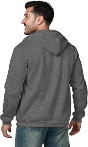Sudaderas Casuales de Invierno para Hombre, Color Sólido, 100% Algodón, Felpa, Corte Regular, Secado Rápido y Transpirable, Ecológicas, con Bolsillo, Alta Calidad - Product Image 4