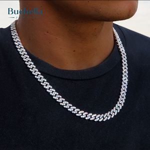 Venta caliente 8mm Moissanite Diamond Cuban Link Neck Chain para hombres 14K oro blanco y 925 plateado - Product Image 2