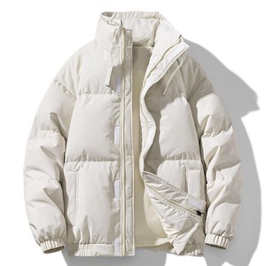 Nouveaux hommes manteau à capuche recadrée doudoune coton Logo personnalisé bulle doudoune veste courte grande taille veste d'hiver - Product Image 1