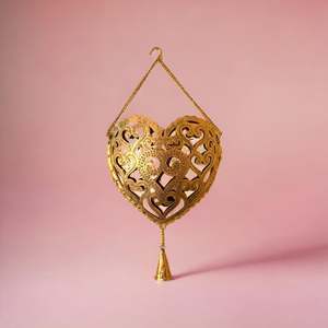 Porte-bougie en métal en forme de coeur accessoire de décoration d'intérieur - Product Image 5
