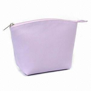Pochette de maquillage personnalisée cosmétique sac en cuir bon marché/Sac cosmétique léger en cuir fait main - Product Image 2