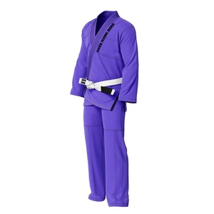 Kimono de Jiu Jitsu Brasileño Morado con Logotipo Personalizado, Unisex para Adultos, 100% Poliéster Transpirable, Servicio OEM - Product Image 2