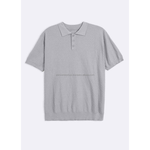 Personalizado 2024 Hombres para Polo Nuevo Patrón Sólido 100% Tela de Jersey de Algodón en Venta - Product Image 1