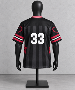 เสื้อยืดกีฬาคอวีทรงหลวมสไตล์อเมริกันวินเทจลายทาง ปี 2026 ผลิตจากผ้าโพลีเอสเตอร์ สำหรับผู้ชายและผู้หญิง - Product Image 3