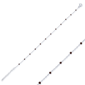 Brown Color Enamel Design <b>Chain</b> Bracelet Turkish Handcrafted Wholesale 925 Sterling Silver Jewelry - Product Image 3