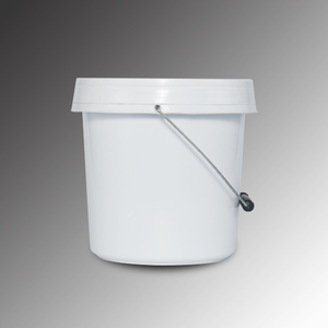 Cubo cilíndrico de plástico blanco personalizable de 10 litros, logotipo personalizado, material de PP virgen multiusos, moldeo por inyección para pintura/aceite - Product Image 1