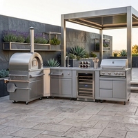 Vente flash : Cuisine extérieure modulaire en acier inoxydable 304, durable et robuste, sans formaldéhyde, îlot de cuisine extérieur pour jardin