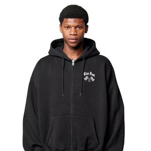 เสื้อฮู้ดขนแกะหนาสำหรับผู้ชายใส่ได้ทั้งชายและหญิงเสื้อมีซิปแนวสตรีท6XL ฤดูหนาวปักโลโก้พิมพ์ลายพัฟได้ตามต้องการจากผู้ผลิต - Product Image 1