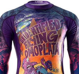 Ensemble de maillots de compression pour hommes personnalisables par sublimation, anti-UV, à manches longues, haut de gamme, pour BJJ MMA, de haute qualité - Product Image 2