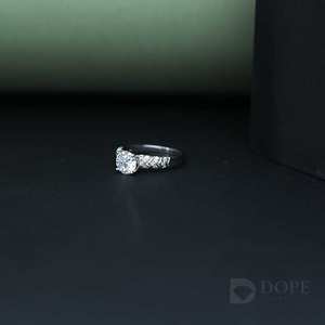 แหวนเพชรโมอิส925ผู้หญิงทำจากเงินสเตอร์ลิงและสเตนเลสทันสมัยในห้องแล็บสร้างการออกแบบพิเศษสำหรับทุกโอกาส - Product Image 3