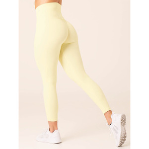 Derniers leggings gaufrés taille haute personnalisés Lemon NKD Ceinture profilée à l'arrière Nouveau et vêtements de sport Leggings de gym à la mode pour femmes - Product Image 3