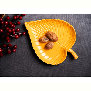 Superior <b>Decor</b> Leaf Tray Premium Aluminium Serving Platter For Dining Household Wedding Kitchen Celebration And Restaurant Trays - Product Image 3