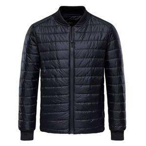Chaqueta acolchada de alta calidad con diseño personalizado para hombre, abrigo de bombardero con cremallera y soporte, forro polar acolchado, material de lona con relleno de algodón, características - Product Image 1