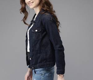 แจ็กเก็ตผ้ายีนส์สำหรับผู้ใหญ่เสื้อแจ็กเก็ตผ้าเดนิมระบายอากาศใส่เล่นกีฬาใส่สบาย - Product Image 2