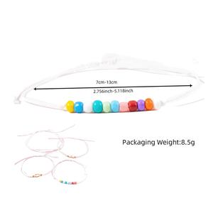 4 unids/set pulsera de dijes hecha a mano ajustable estilo bohemio pulseras coloridas para niñas <span class=keywords><strong>simplemente</strong></span> pulsera de cuerda regalo para <span class=keywords><strong>amigos</strong></span> - Product Image 5