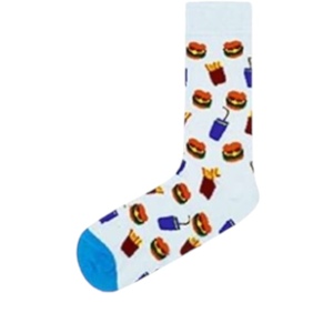 Calcetines Unisex de Alta Calidad, Transpirables, Ecológicos, Deportivos, Casuales, para Uso Diario, de Algodón, con Patrón Geométrico Tejido en la Parte Inferior 'Happy' - Product Image 3