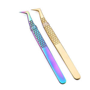 Pince à épiler professionnelle pour extension de cils Personnaliser les pinces à cils de haute qualité en acier inoxydable - Product Image 1