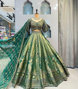 Heavy Fancy impreso lehenga Kali piezas boda desgaste telas de lujo - Product Image 4