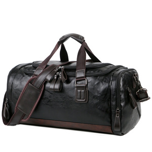 Sac de voyage en cuir PU pour homme, extra-large |   Sac de voyage d'affaires avec poches multi-compartiments - Product Image 6