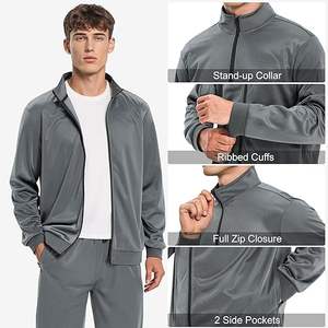 ชุดวอร์มผ้าโพลีเอสเตอร์สำหรับผู้ชายชุดวิ่งจ๊อกกิ้งใส่สบาย - Product Image 1