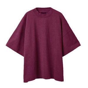 Camiseta de Hombre con Logotipo Personalizado Serigrafiado, 100% Algodón Tejido, Estilo Urbano, Hombros Caídos, Corte Holgado y Grueso - Product Image 1