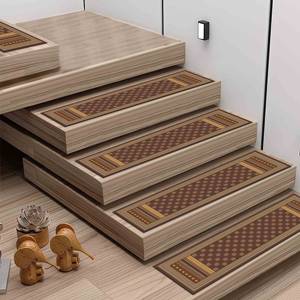 พรมพิมพ์ลาย: สีน้ำตาล, สีเหลือง, ลายดอกไม้, สไตล์วินเทจ, แบบตุรกี, ทำความสะอาดง่าย, ปรับแต่งได้, พรมปูบันได, พรมปูพื้น - Product Image 2