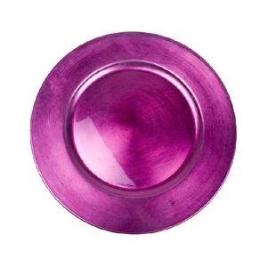 Vente chaude Style moderne rond pour assiette de chargeur Bordure de concepteur de vaisselle nickelée écologique pour servir le plateau de plat de riz - Product Image 5