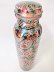 Bouteille d'eau nautique en laiton imprimé Design et bouteille d'eau en cuivre étanche Antique Designer Knight Water printed Item gift - Product Image 4