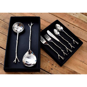 Ensemble de couverts en métal design antique hôtel restaurant maison mariage cadeau de noël ensemble de couverts couverts couverts en acier inoxydable - Product Image 4