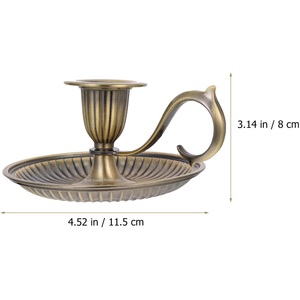 Bougeoir en métal décoratif dernier cri Vaisselle d'extérieur et d'intérieur Décor Doublure dorée Design Bougeoirs coniques - Product Image 6