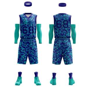 Ensemble maillot et short de basket-ball à sublimation et logo personnalisés 2025 nouveauté uniforme de basket-ball de haute qualité - Product Image 2