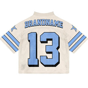 Vente en gros T-shirts de football boxy en maille surdimensionnée avec sublimation personnalisée Maillot de football de bonne qualité - Product Image 2