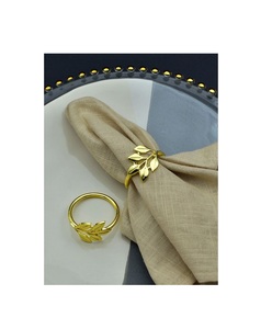 Decorative metal napkin <b>ring</b> for wedding dinner table setting with handcrafted rustic vintage <b>aesthetic</b> timeless style - Product Image 3