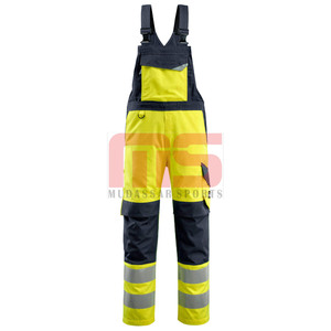 Mono DE SEGURIDAD personalizado para hombre, pantalones con babero de carga con múltiples bolsillos, ropa de trabajo de lona duradera resistente al aceite, suministro directo de fábrica - Product Image 4