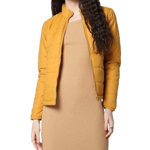 Warm Season Custom Logo Clothing Custom Design Puffer Jacket for Women Top Seller Women <b>Fabric</b> Lined Puffer Jackets - Product Image 2