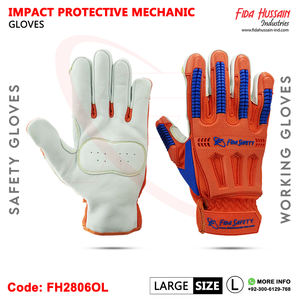 Gants de travail robustes 2026 pour mécaniciens et ouvriers du bâtiment, résistants à l'huile, avec paume et phalanges renforcées, certifiés ANSI EN388 - Product Image 3