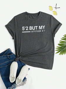 T-shirts décontractés pour femmes, coupe ajustée, en coton respirant et doux, avec logo personnalisé, vente en gros pour l'été - Product Image 6