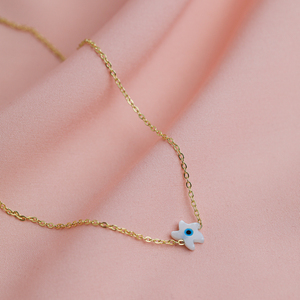 Collar con Dije de Ojo Turco de Nácar, Diseño Moderno, Hecho a Mano, Chapado en Rodio, Joyería de Plata de Ley 925 al por Mayor - Product Image 2