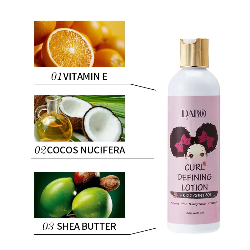 Crema de pelo rizado ondulado y control de encrespamiento de cabello natural de fábrica OEM