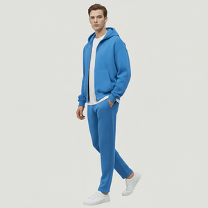 500GSM Heavyweight Fleece Hoodie Custom Logo Boxy Cropped Zip Pullover Thick Cotton <b>Streetwear</b> Winter High Street Unisex - Product Image 3