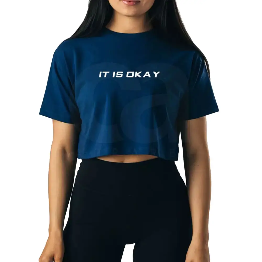 Brief Printing Vrouwen Crop Top Casual Mode Dragen Vrouwen Crop Top T-shirts Voor Verkoop