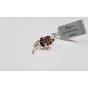 Handmade 925 Sterling Silver <b>Garnet</b> Pendant for Women Shah Gems' Religious Charm with Amethyst and Pearl Numbered Pattern - Product Image 3