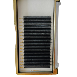 2023 logotipo privado pelo sintético hecho a mano pestañas largas naturales W 16 líneas ventiladores prefabricados individuales fácil aplicación de pegamento belleza - Product Image 2