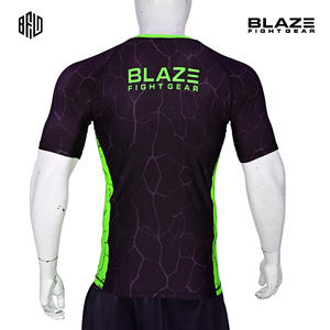Rashguard bjj de compression pour hommes pour gymworkout et vêtements de fitness protège-éruptions cutanées imprimé par sublimation complète pour hommes - Product Image 4