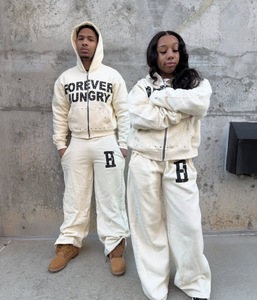 Ensemble survêtement surdimensionné personnalisé pour hommes, sweat-shirt et pantalon de survêtement, coton lourd de qualité supérieure, molleton respirant, ensemble deux pièces - Product Image 2