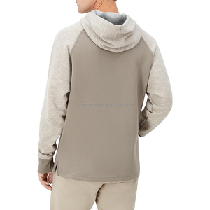 Vente en gros de sweats à capuche décontractés pour hommes en coton 100%, à manches longues, coupe ajustée, motif à carreaux, motif rayé durable, doublés - Product Image 2