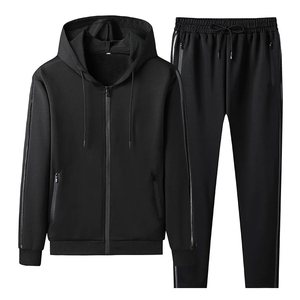 Survêtements de sport d'hiver pour hommes de qualité supérieure, respirants, à fermeture éclair, coupe régulière, à capuche, logo personnalisé imprimé, tailles XL/XXL - Product Image 1