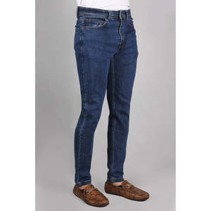 Jean cargo vintage pour homme avec logo personnalisé, taille haute, coupe droite, décontracté, mi-saison, en denim délavé foncé/clair/coloré, ODM - Product Image 2