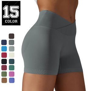 Pantalones Deportivos con Logotipo Personalizado, Pantalones de Gimnasio, Fitness, Sin Costuras, con Efecto Push-Up, Shorts de Yoga para Mujer, Ropa Deportiva - Product Image 6