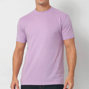 Camiseta de cuello redondo liso Camiseta de cuello redondo para todos los días Camiseta de media manga lisa con cuello redondo regular para hombre - Product Image 1